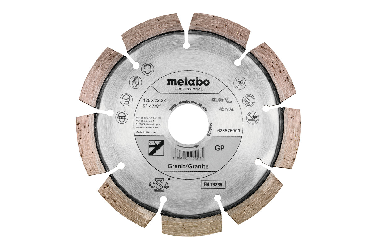 Diamond cutting disc 125x22.23mm, "GP", granite "professional" (628576000) 