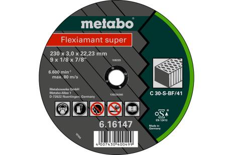 Flexiamant super 180x3.0x22.23 stone, TF 41 (616143000)