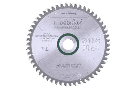 Saw blade "multi cut - professional", 152x20, Z54 FZ/TZ 5° neg. (628070000)