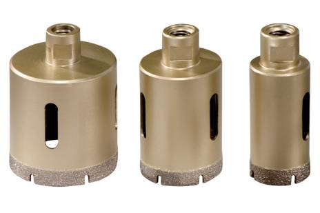 Diamond drill bit set for tiles "Dry" , 3 pieces, M14 (628322000) 